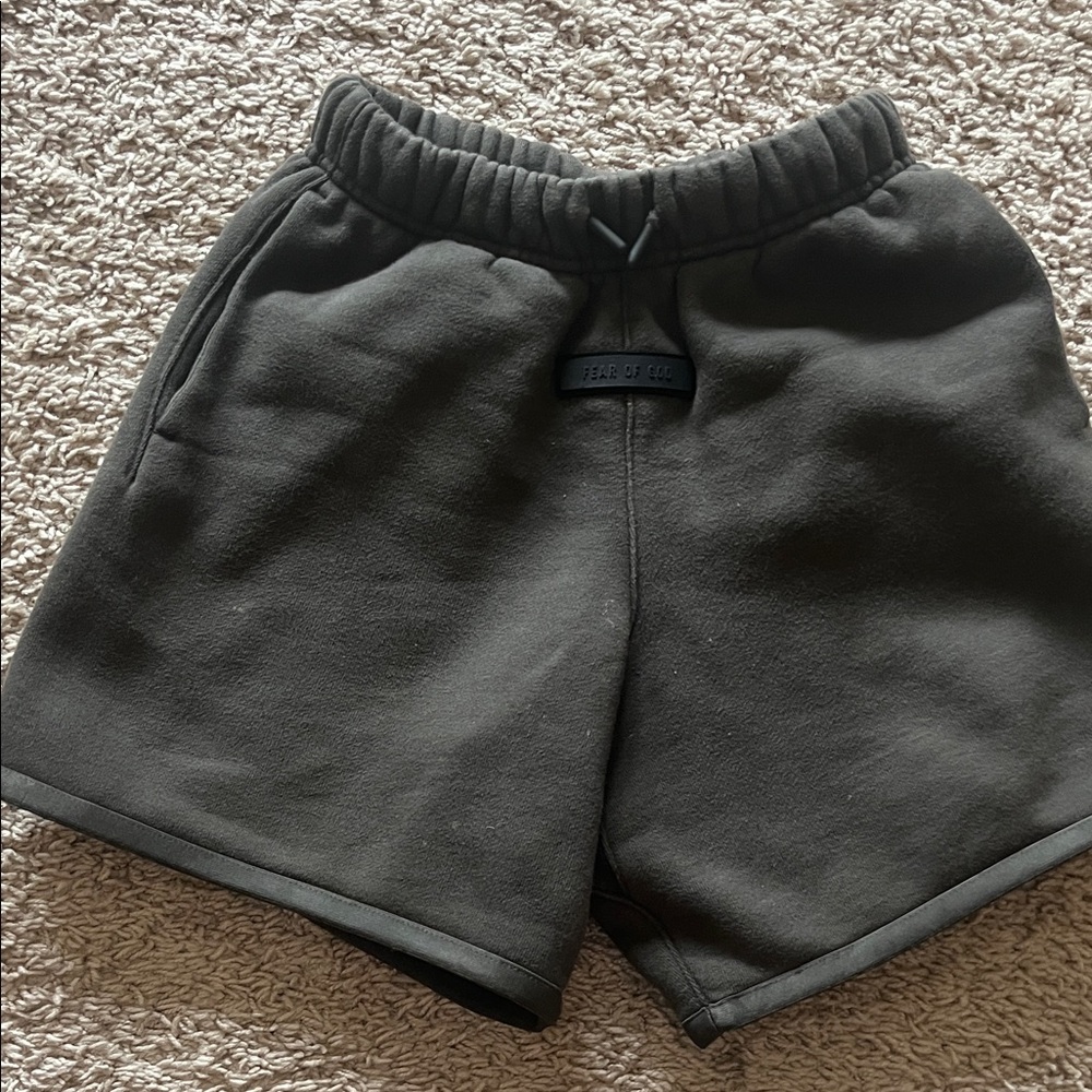 Fear of God Essentials Boys Charcoal Shorts Size 8